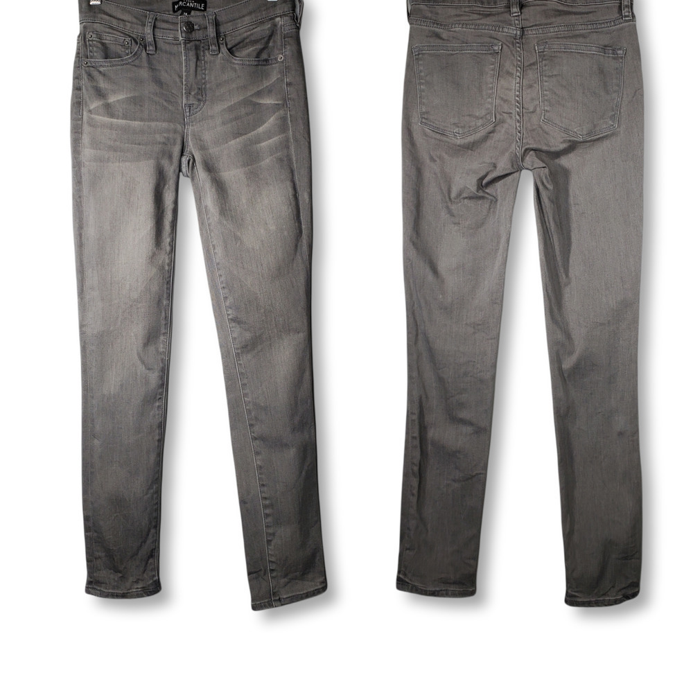 J. Crew Mercantile Mid-Rise Skinny Jean Valley Wash Gray Size 24